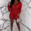 INFINITY At The Club Red Sequin Stretch Playsuit<Women Playsuits