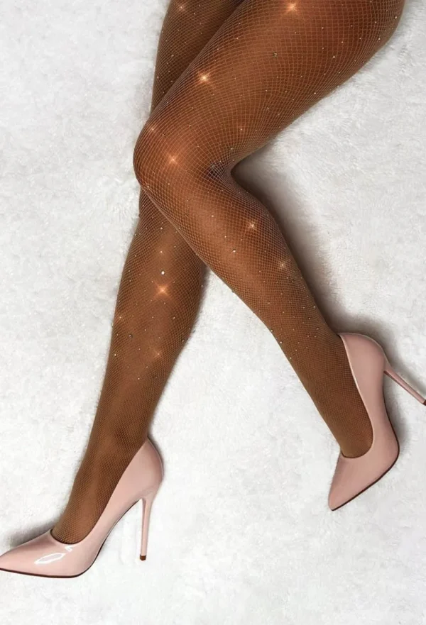 BABEZ Baddies Only Nude Diamante Tights<Women Tights