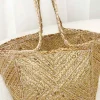 Rainbow Beachy Glamour Natural Gold Detail Raffia Tote Bag<Women Bags