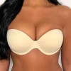 PERFECTION BEAUTY Boost Nude Winged Stick On Strapless Backless Push Up Bra<Women Bras & Shapewear