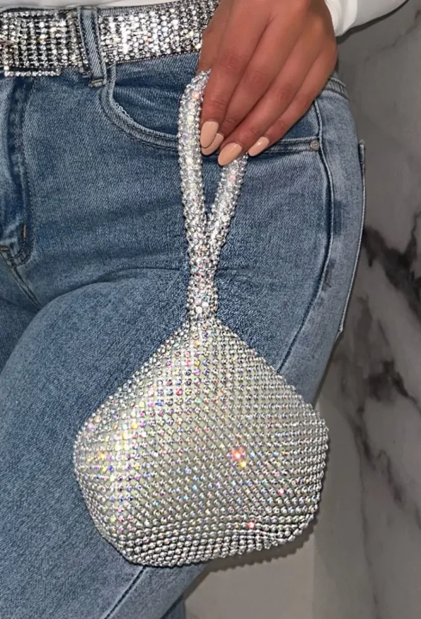 KOKO FASHION Catch A Glimpse Multi Diamante Pouch Bag<Women Gifts