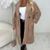 LEA MODE Cosy In The City Camel Double Breasted Teddy Coat<Women Coats And Jackets