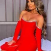 FP u0026 CO Diva Style Red Diamante Trim Corset Bandage Dress<Women Bandage