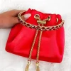 KOKO Elegant Charm Red Satin Diamante Embellished Handle Bag<Women Bags