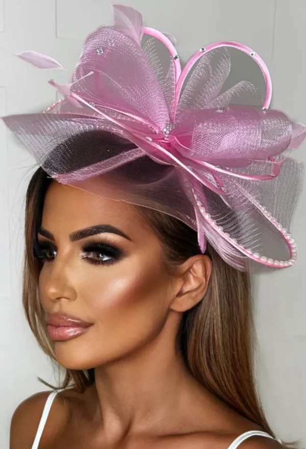 Peach Eternity Pink Fascinator<Women Hair Accessories