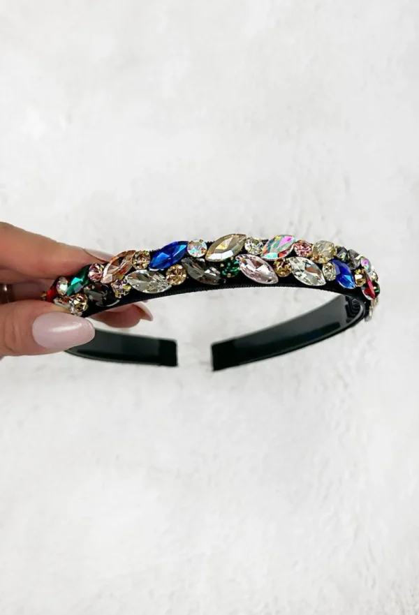 Rainbow Gem Babe Multi Rhinestone Headband<Women Hair Accessories