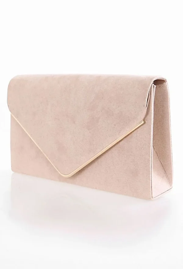 KOKO Hampstead Nude Suede Clutch Bag<Women Bags