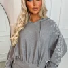 MOEWY Heart To Heart Grey Marl Hooded Knitted Loungewear Top<Women Loungewear