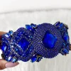 Rainbow Jewel Majesty Cobalt Rhinestone Headband<Women Hair Accessories