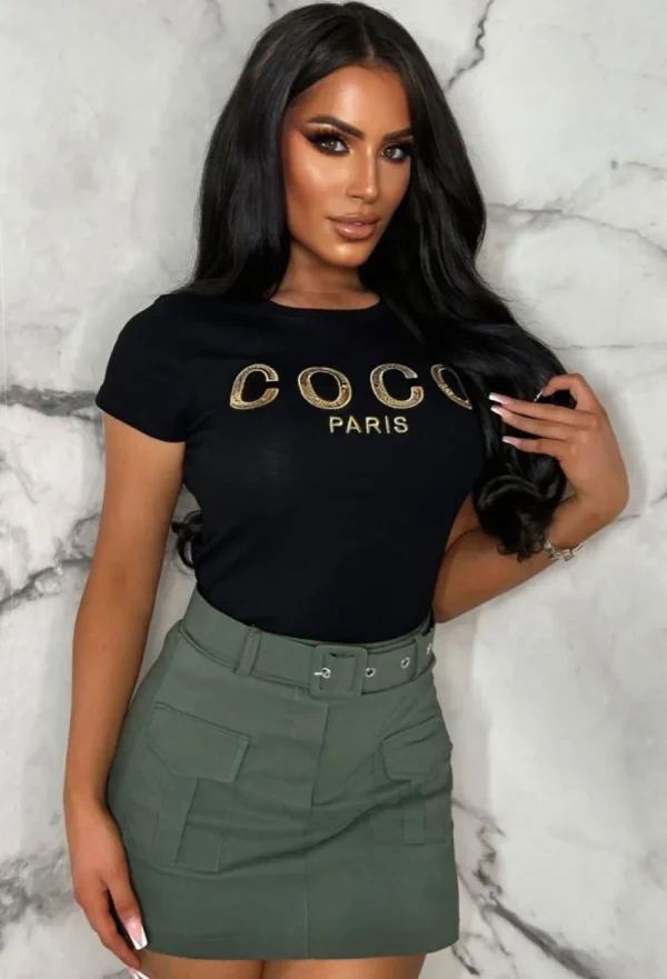 SKREEM Latest Obsession Black Coco T-Shirt<Women Tops