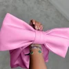 GO TOGETHER Luxe Girl Pink Bow Handle Clutch Bag<Women Bags