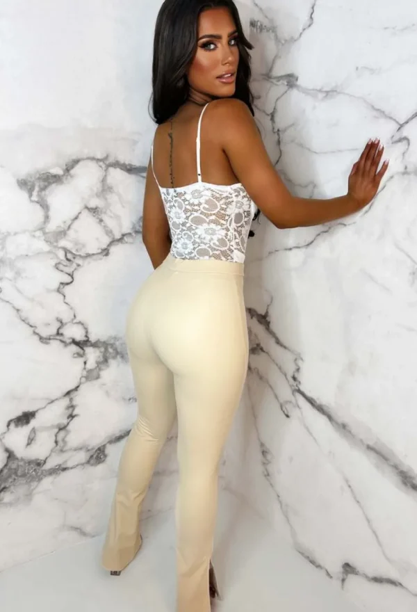 NAA NAA Power Move White Sheer Lace Bodysuit<Women Bodysuits