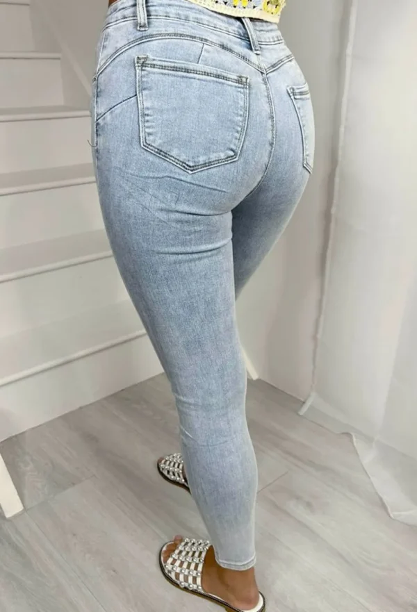 Fab Fashion Push My Love Light Blue Stretch Push Up Skinny Jeans<Women Jeans