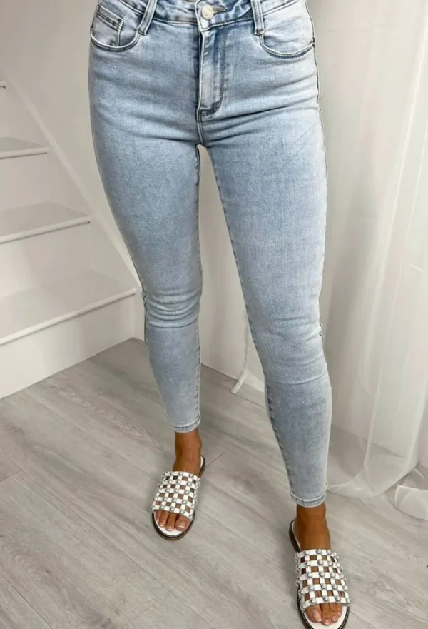 Fab Fashion Push My Love Light Blue Stretch Push Up Skinny Jeans<Women Jeans