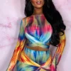 STYLEWISE Rainbow Doll Multi Wrap Top Co-Ord Set<Women Co-Ords