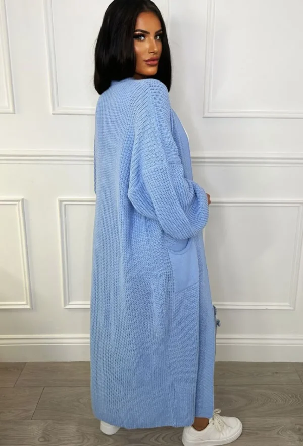 STYLEWISE She'S Sweet Blue Super Soft Knitted Cardigan<Women Loungewear