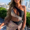 CONTINENTAL Stay Golden Rose Gold Full Sequin Knot Detail Mini Skirt<Women Swimwear