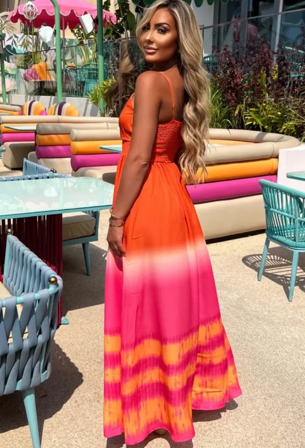 JUS DE POM Sunset Goddess Orange Ombre Cami Maxi Dress<Women Summer Dresses