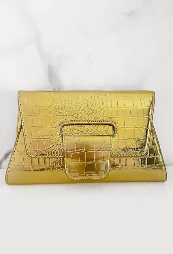 Koko Fashion To Be Seen Gold Clutch Bag<Women Bags